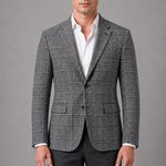 Miesten tweed-bleiseri – ruudullinen smart casual -takki