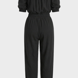 Damen Schulterfreier Overall | Weites Bein