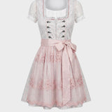 Damen Dirndl-Minikleid | Schnürdetail & Ausgestellter Rock