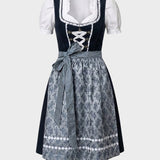 Damen Dirndlkleid | Schnürdetail & Kontrastschürze