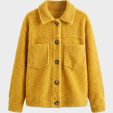 Damen Jacke mit Struktur | Umlegekragen & Knopfleiste