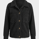 Damen Jacke mit Struktur | Umlegekragen & Knopfleiste
