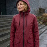 Damen Kapuzenjacke | Taillenzug & Pattentaschen