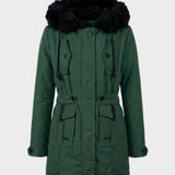 Damen Kapuzenparka | Taillenzug & Fronttaschen