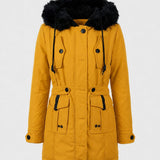 Damen Kapuzenparka | Taillenzug & Fronttaschen
