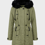 Damen Kapuzenparka | Taillenzug & Fronttaschen