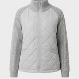 Damen Steppjacke | Strukturärmel & Hoher Kragen