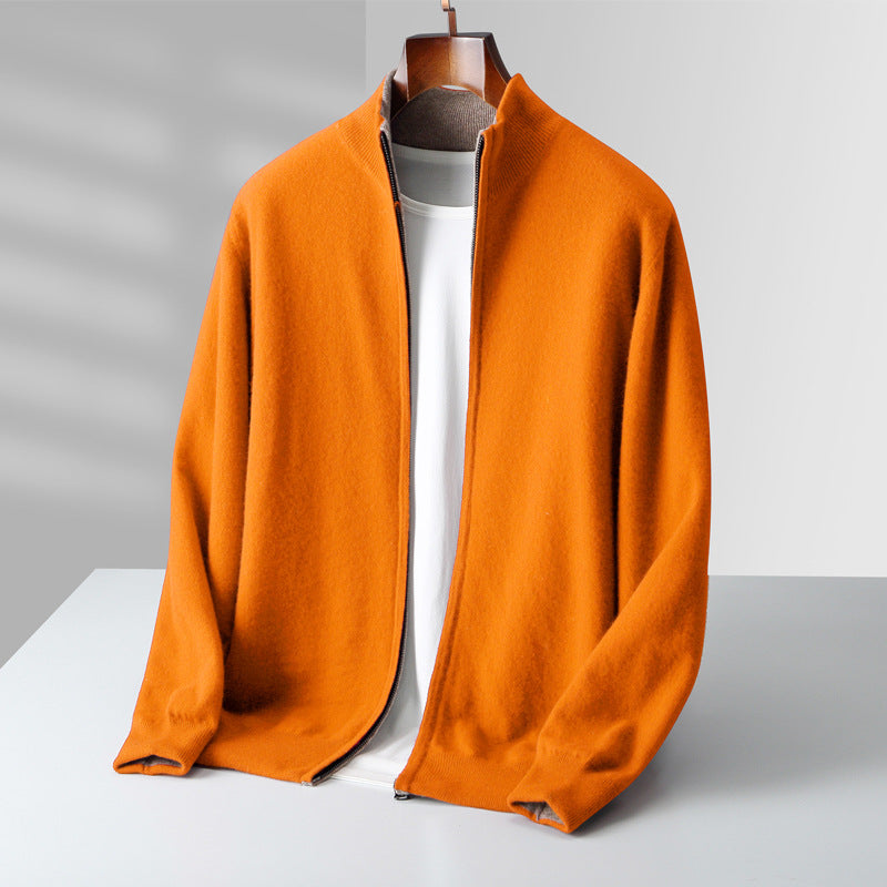 Vetoketjullinen neulecardigan miehille