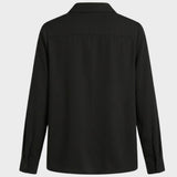 Bluse Damen Langarm mit Kragen und Knopfleiste