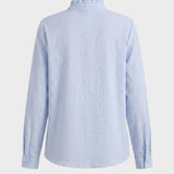 Bluse Damen mit Rüschen und Stehkragen