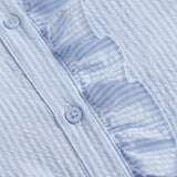 Bluse Damen mit Rüschen und Stehkragen