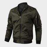 Bomberjacke Herren mit Reißverschluss und Stehkragen