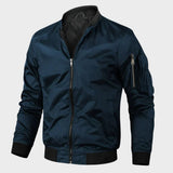 Bomberjacke Herren mit Reißverschluss und Stehkragen