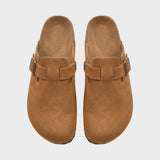 Damen Clogs Pantoletten mit Schnalle geschlossen