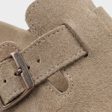 Damen Clogs Pantoletten mit Schnalle geschlossen