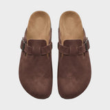 Damen Clogs Pantoletten mit Schnalle geschlossen