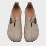 Ballerinas Damen mit Cut Out und Knopfdetail