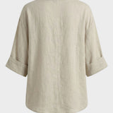 Bluse Damen mit V Ausschnitt und Knopf