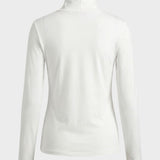 Damen Langarmshirt mit Stehkragen und V-Ausschnitt