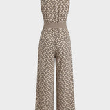 Damen Jumpsuit mit V-Ausschnitt und weitem Bein