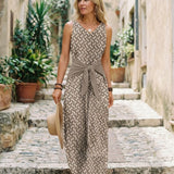Damen Jumpsuit mit V-Ausschnitt und weitem Bein