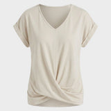 Damen T-Shirt mit V-Ausschnitt und Kurzarm