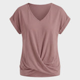 Damen T-Shirt mit V-Ausschnitt und Kurzarm