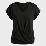 Damen T-Shirt mit V-Ausschnitt und Kurzarm