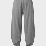 Damen Stoffhose mit Gummibund und weitem Bein