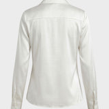 Damen Satin Bluse | Wasserfall