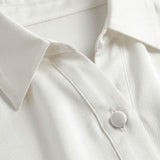 Damen Satin Bluse | Wasserfall