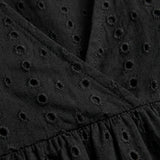 Damen Eyelet Minikleid | Babydoll