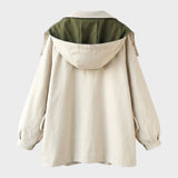 Damen Jacke mit Kapuze und Reißverschluss