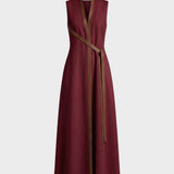 Damen Sommer Maxikleid | Gürtel