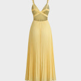 Damen Plissee Maxikleid | Hochzeit