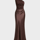 Damen Satin Maxikleid | Hochzeit