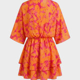 Damen Floral Minikleid | Kimono