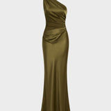 Damen Satin Maxikleid | Hochzeit