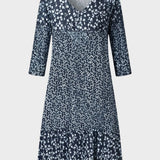 Damen Print Minikleid | Tiered