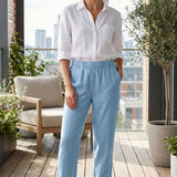 Damen Leinen Hose | 7/8 Loose