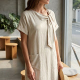 Damen Loose Maxikleid | Rundhals