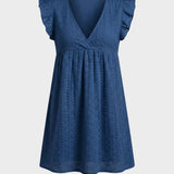 Damen Eyelet Minikleid | Babydoll