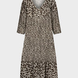 Damen Print Minikleid | Tiered