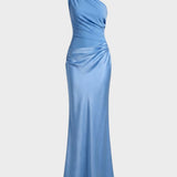 Damen Satin Maxikleid | Hochzeit