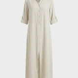 Damen Hemdblusenkleid | Maxi