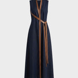 Damen Sommer Maxikleid | Gürtel