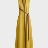 Damen Sommer Maxikleid | Gürtel