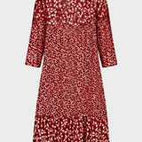 Damen Print Minikleid | Tiered