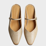 Damen Bequeme Pantoletten | Beige