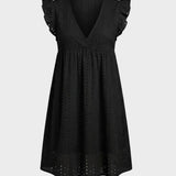 Damen Eyelet Minikleid | Babydoll